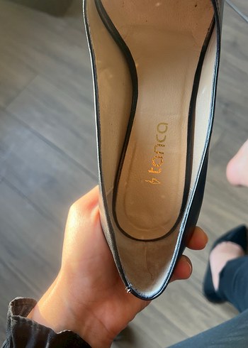 Siyah Stiletto Topuklu Kadın Ofis Ayakkabısı - Görsel 5