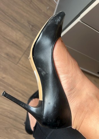 Siyah Stiletto Topuklu Kadın Ofis Ayakkabısı - Görsel 2
