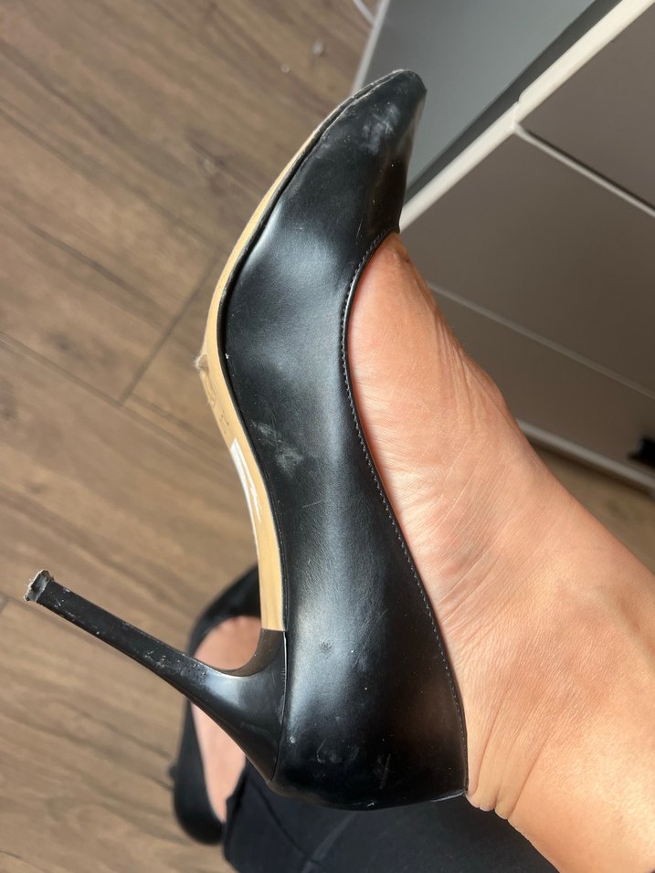Siyah Stiletto Topuklu Kadın Ofis Ayakkabısı - Görsel 2