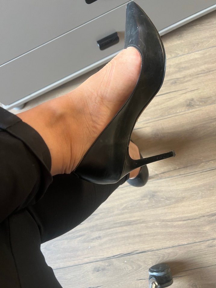 Siyah Stiletto Topuklu Kadın Ofis Ayakkabısı - Görsel 3