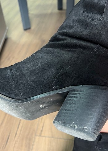 Siyah Süet kovboy Kadın Bot - Görsel 4