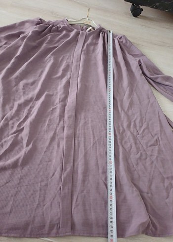 Uzun Kollu Mor Salaş Tunik - Görsel 4