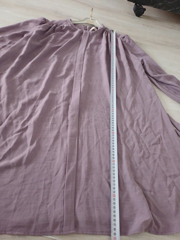 Uzun Kollu Mor Salaş Tunik - Görsel 4