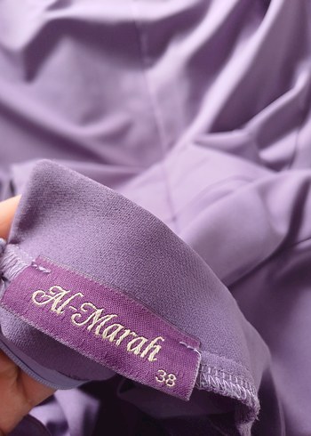 Uzun Kollu Mor Kadın Elbise - Görsel 6