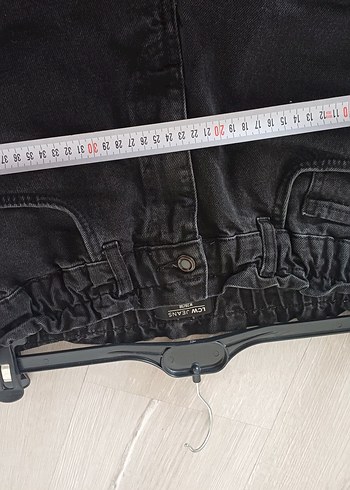 Gri Kadın Bol Kesim Kemerli Jean - Görsel 3