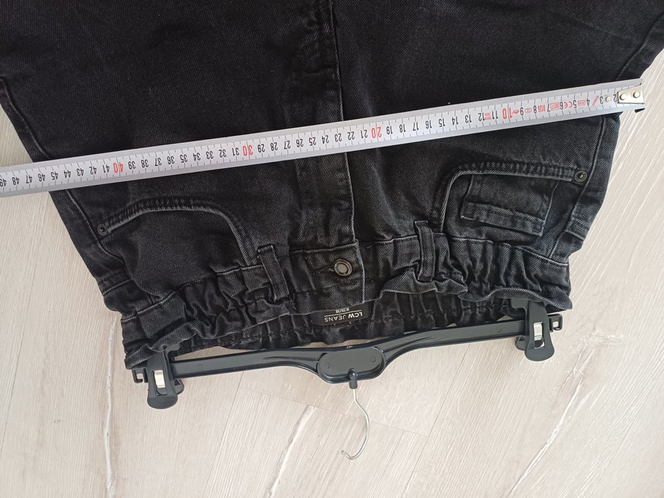 Gri Kadın Bol Kesim Kemerli Jean - Görsel 3