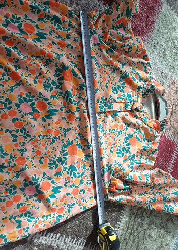 Çiçekli Uzun Bohem Elbise - Görsel 7