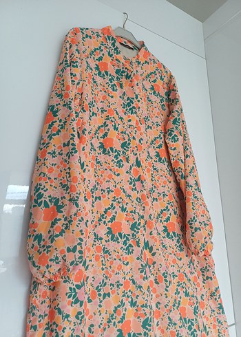 Çiçekli Uzun Bohem Elbise - Görsel 2