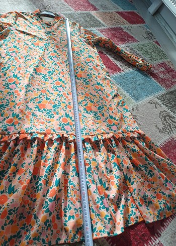 Çiçekli Uzun Bohem Elbise - Görsel 3