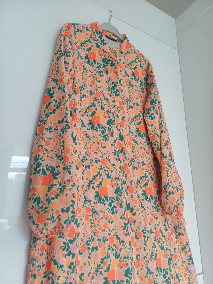 Çiçekli Uzun Bohem Elbise - Görsel 2