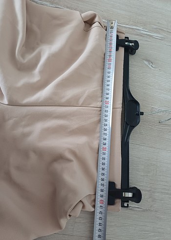 Bej Kemerli Kadın Kumaş Pantolon - Görsel 7