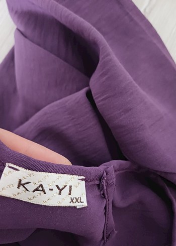 Kadın Mor Uzun Kollu Fırfırlı Tunik - Görsel 4