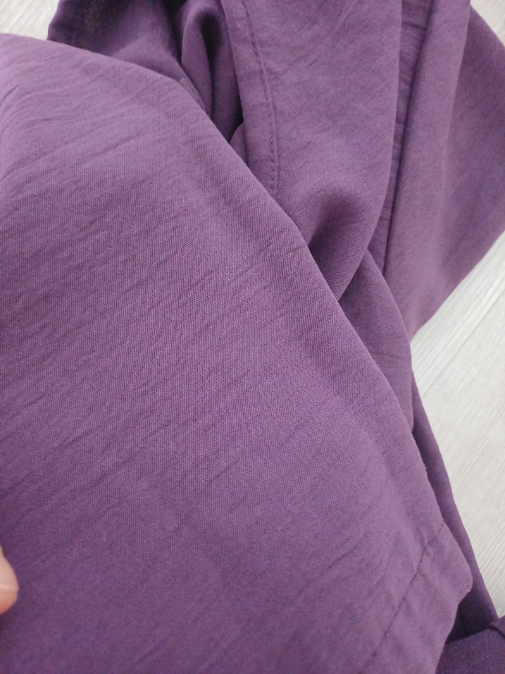 Kadın Mor Uzun Kollu Fırfırlı Tunik - Görsel 5