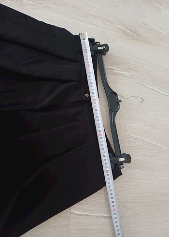 Drapeli Siyah Kadın Kumaş Pantolon - Görsel 5