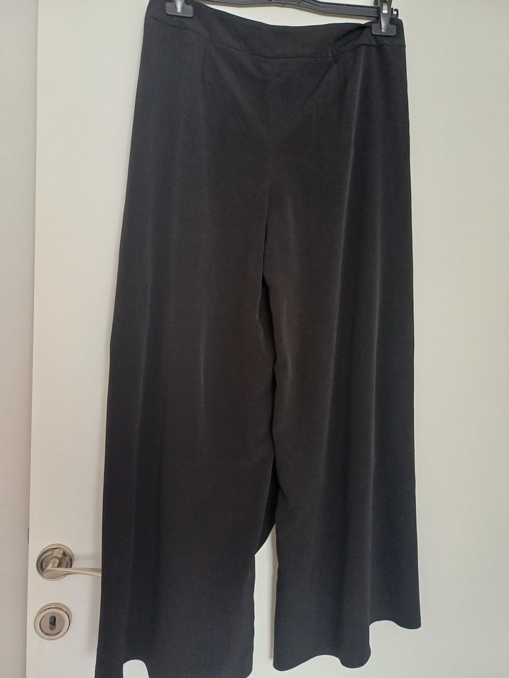 Drapeli Siyah Kadın Kumaş Pantolon - Görsel 3