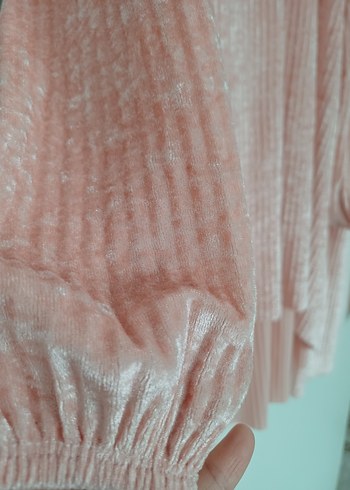 Pembe Kadın Salaş Kadife Takım - Görsel 2