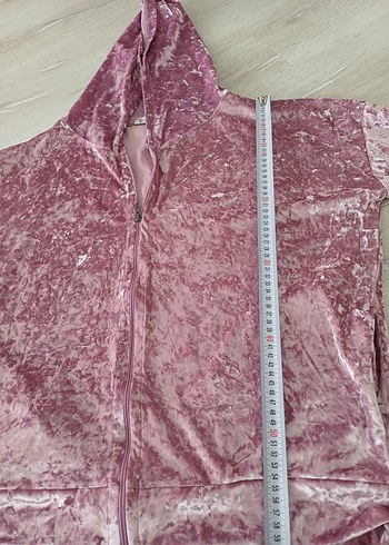 Pembe Kadın Salaş Kadife Eşofman Takımı - Görsel 3