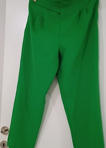 Diğer Yeşil Midi Kumaş Pantolon