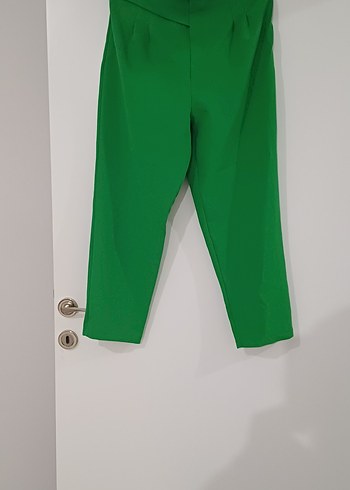 Yeşil Midi Kumaş Pantolon
