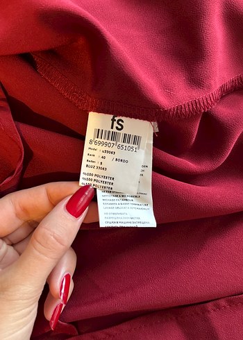 Bordo Düğmeli Tunik - Görsel 3