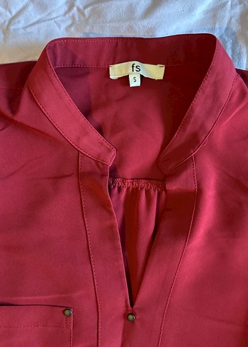 Bordo Düğmeli Tunik - Görsel 2