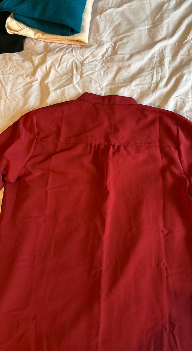 Bordo Düğmeli Tunik - Görsel 4