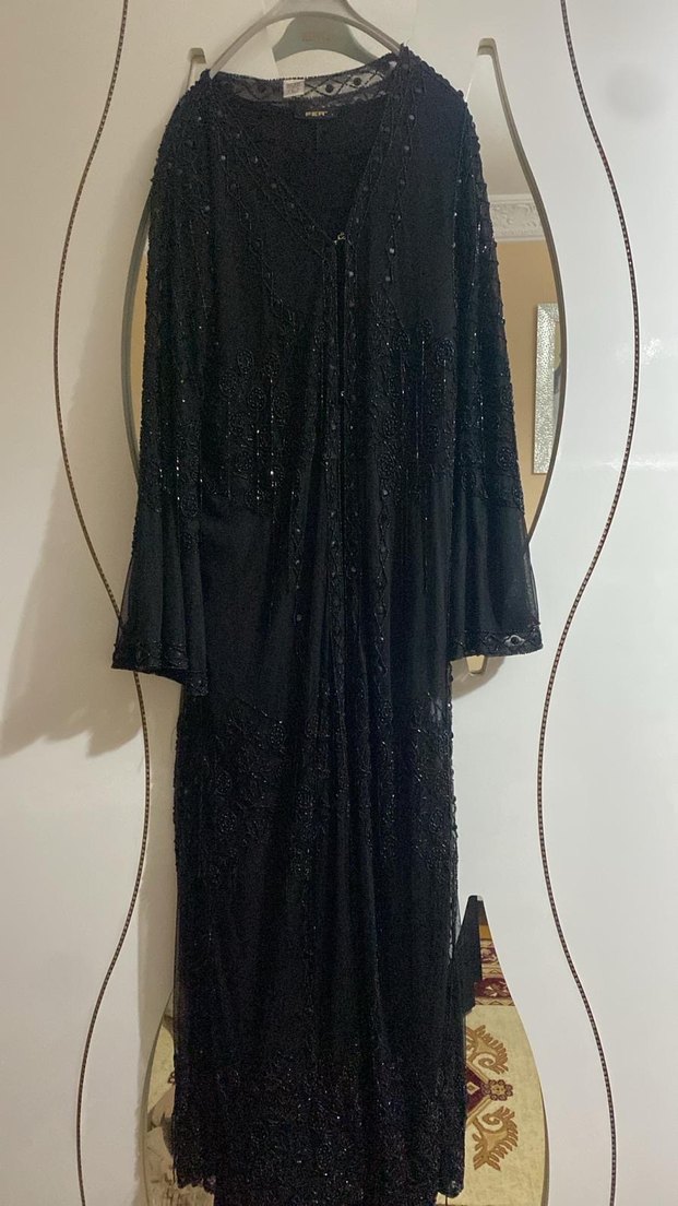 Siyah Uzun Kollu Gotik Uzun abaya - Görsel 2