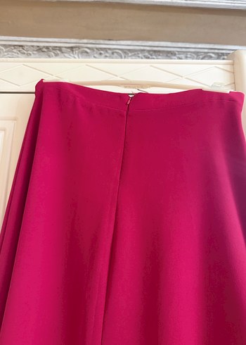 Pembe Uzun Salaş Saten Etek - Görsel 3