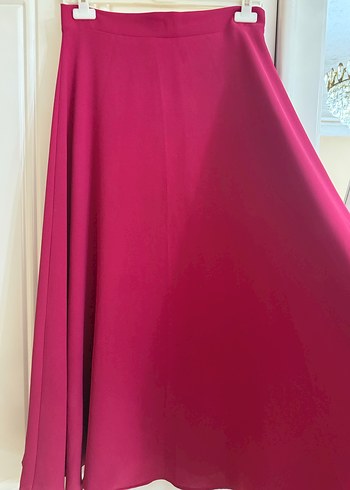 Pembe Uzun Salaş Saten Etek - Görsel 2
