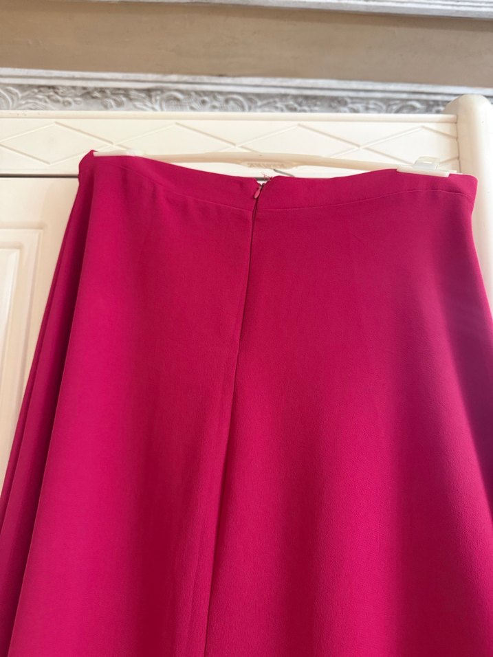 Pembe Uzun Salaş Saten Etek - Görsel 3