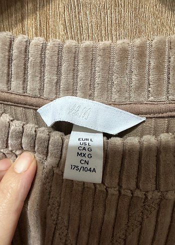 xl Beden camel Renk Kusursuz h&m kadife takım