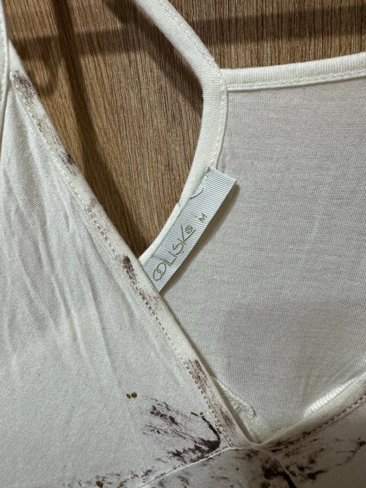 Kusursuz Boncuk Detaylı Beyaz Bohem Mini Atlet - Görsel 2