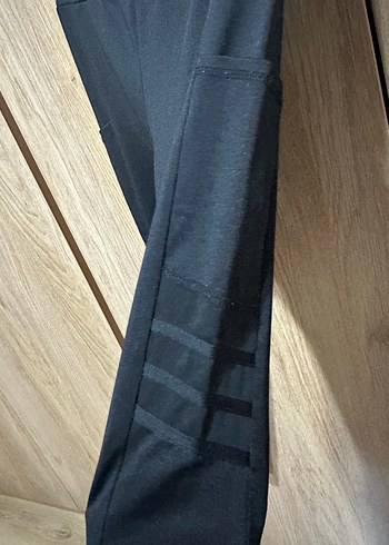 7-8 yaş Siyah Elastik Spor Tayt - Görsel 2