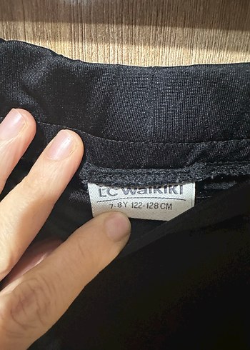 7-8 yaş Siyah Elastik Spor Tayt - Görsel 3