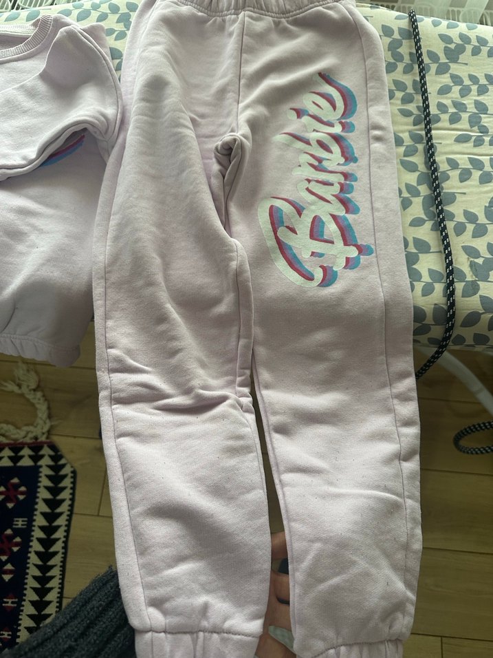 Zara Barbie Baskılı Mor Kız Eşofman Takımı - Görsel 5