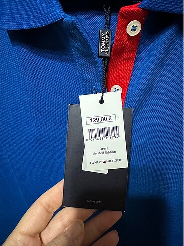 l Beden lacivert Renk Etiketli orijinal tommy hilfiger elbise
