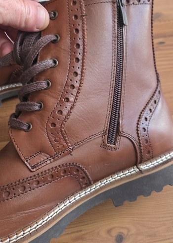 Klasik Erkek Deri Kahverengi Bot - Görsel 3