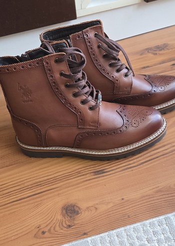 Klasik Erkek Deri Kahverengi Bot - Görsel 5