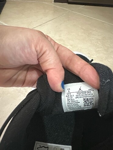 42.5 Beden siyah Renk Nike Air Jordan