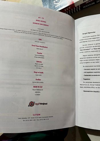  mikroOrijinal TYT-AYT Geometri Soru Bankası