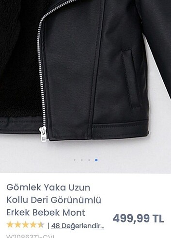 4 Yaş Beden siyah Renk Erkek çocuk deri ceket