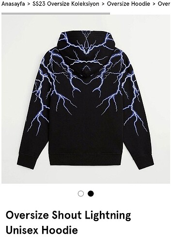 Les Benjamins Shout Oversize Lightning Hoodie