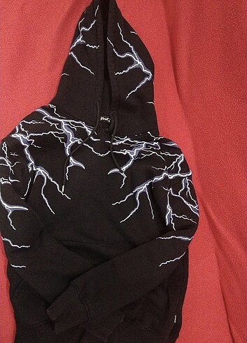 Standart Beden Beden siyah Renk Shout Oversize Lightning Hoodie