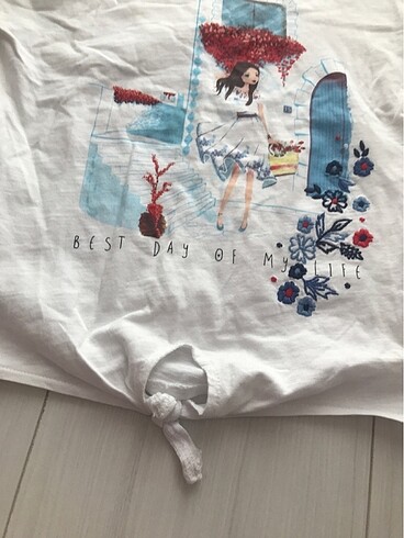 9 Yaş Beden çeşitli Renk Kız çocuğu beyaz tshirt