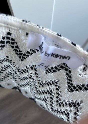 Kadın Beyaz Gri crop - Görsel 3