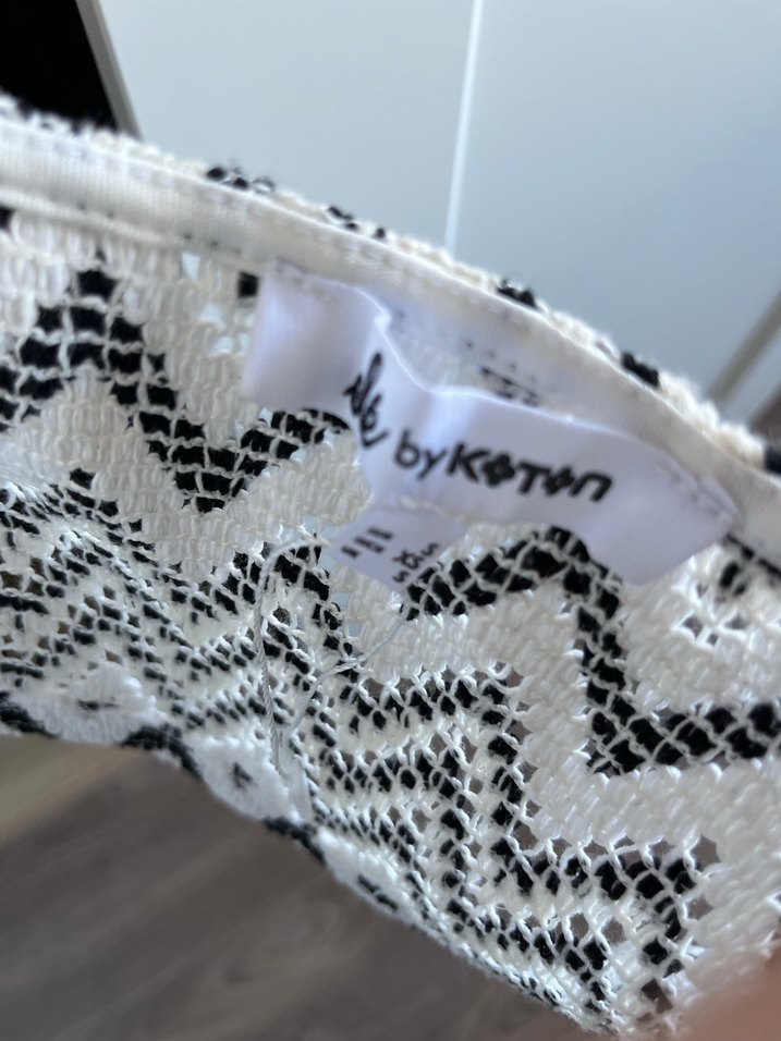 Kadın Beyaz Gri crop - Görsel 3