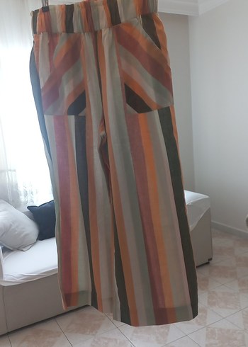 Bohem Çok Renkli Salaş Kadın Pantolon