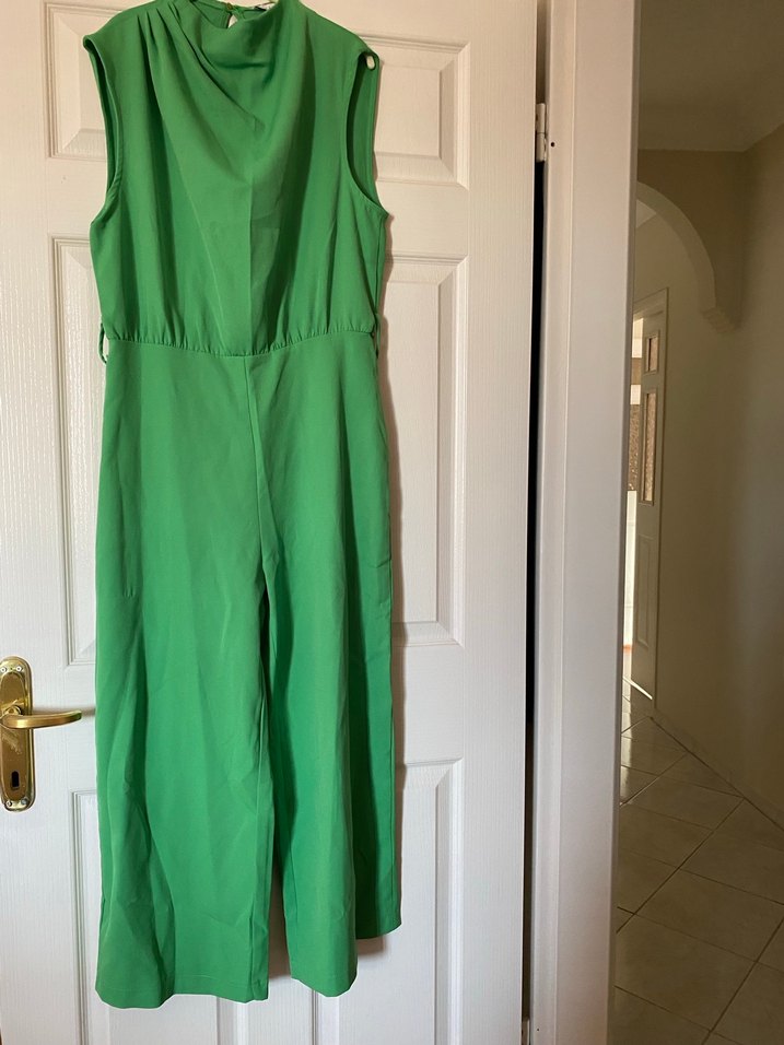 Kadın Yeşil Kemerli Uzun Tulum etiketli ürün - Görsel 4