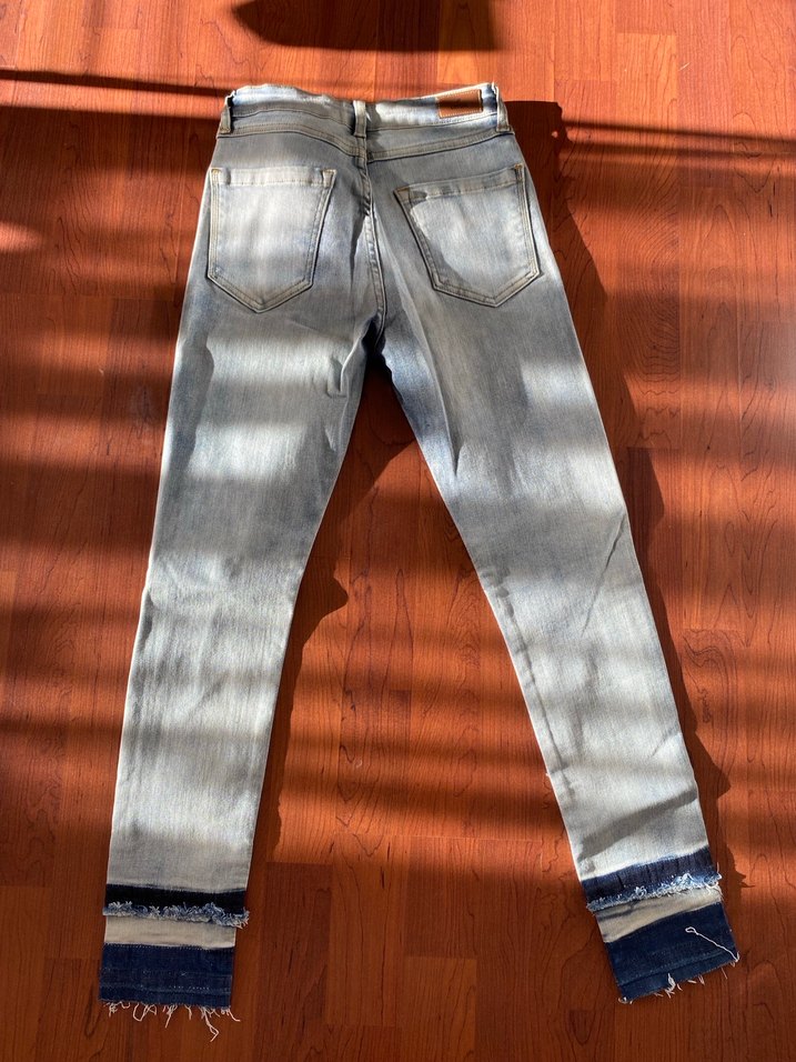 Kadın Gri Mavi Normal Kesim jeans - Görsel 2