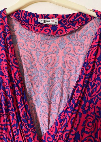 Kadın kruvaze yaka önden yırtmaçlı elbise - Görsel 5